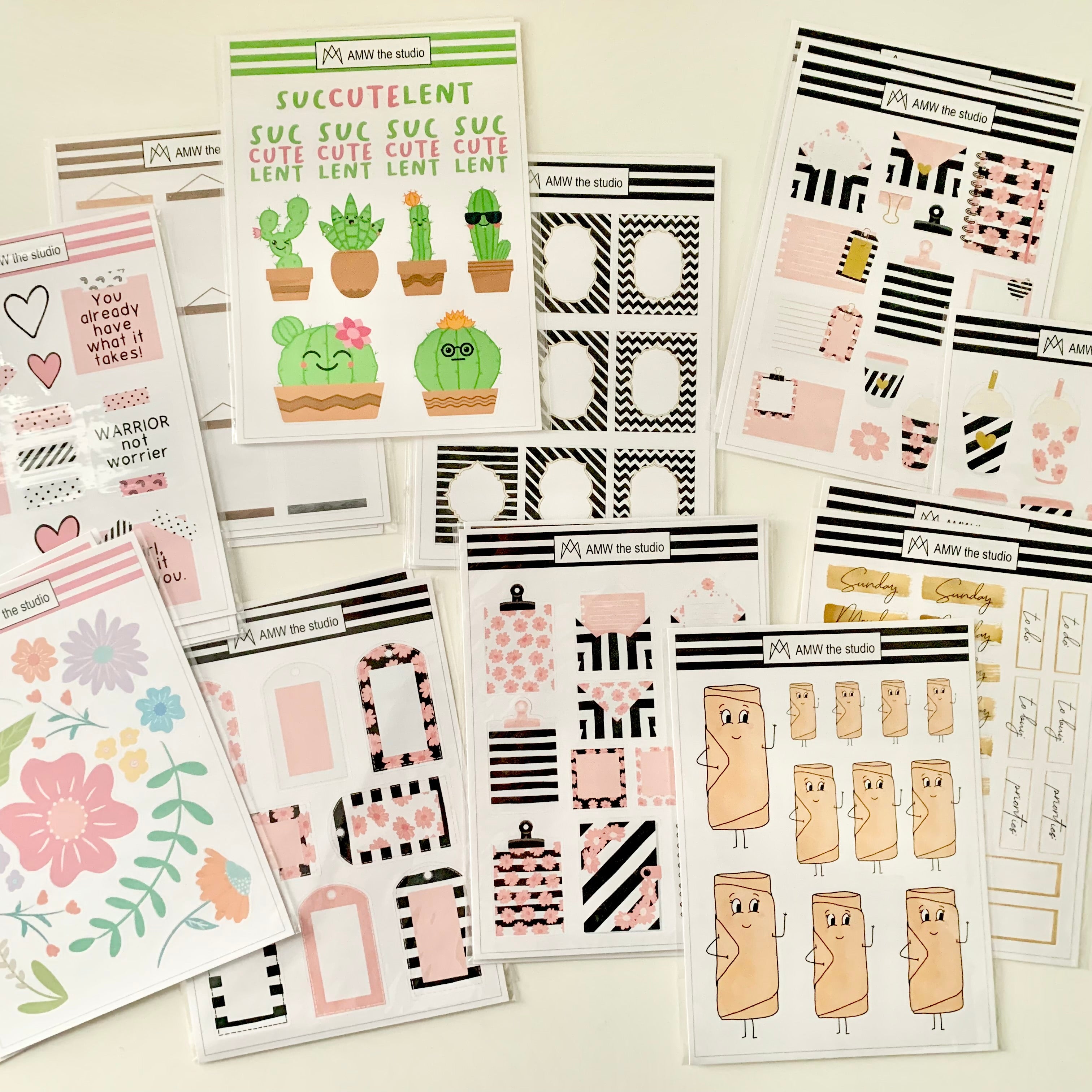 Planner + Paper Sticker Sheets – AMW the studio