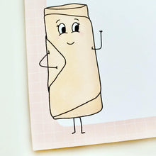Load image into Gallery viewer, Lumpia Girl 4.25"x5.5" Notepad