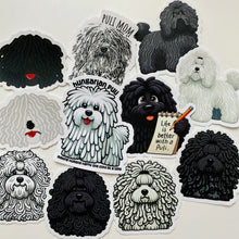 Load image into Gallery viewer, Curly Fluffy Dog Faces Vinyl Stickers