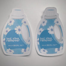 Load image into Gallery viewer, Oops! Bullshit and Bad Vibes Remover UV Spot Gloss Vinyl Stickers