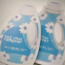 Load image into Gallery viewer, Oops! Bullshit and Bad Vibes Remover UV Spot Gloss Vinyl Stickers