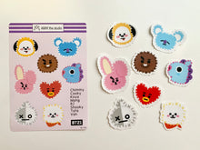 Load image into Gallery viewer, BT21 Universe Patches Fan Art Clear Vinyl Stickers