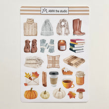 Load image into Gallery viewer, Warm & Cozy Paper Sticker Sheet