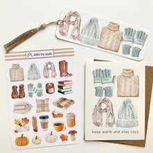 Load image into Gallery viewer, Warm & Cozy Paper Sticker Sheet