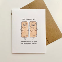 Load image into Gallery viewer, You Complete Me! Lumpia Love Greeting Card