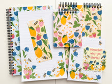 Load image into Gallery viewer, Lemon Berry 5.5"x8.5" Top Bound Lined Notebook