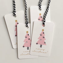 Load image into Gallery viewer, Pink Christmas Tree Gift Cards/Tags Pack