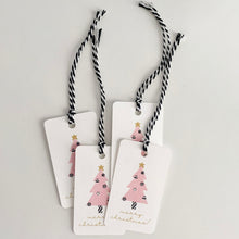 Load image into Gallery viewer, Pink Christmas Tree Gift Cards/Tags Pack