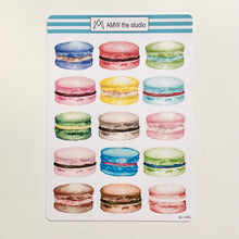 Load image into Gallery viewer, Macarons Paper Sticker Sheet