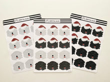 Load image into Gallery viewer, Hungarian Puli Christmas Paper Sticker Sheet