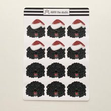Load image into Gallery viewer, Hungarian Puli Christmas Paper Sticker Sheet