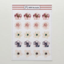 Load image into Gallery viewer, Dark Florals Paper Sticker Sheet