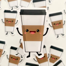 Load image into Gallery viewer, Happy Coffee Cups Vinyl Stickers