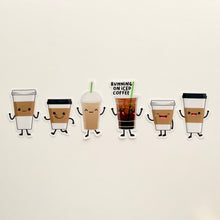 Load image into Gallery viewer, Happy Coffee Cups Vinyl Stickers