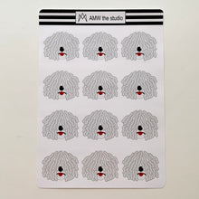 Load image into Gallery viewer, Hungarian Puli Paper Sticker Sheet