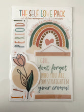 Load image into Gallery viewer, The Self Love Clear Vinyl Sticker Pack