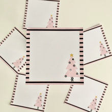 Load image into Gallery viewer, Pink Christmas Tree 3”x3” Notepad