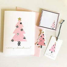 Load image into Gallery viewer, Pink Christmas Tree Gift Cards/Tags Pack