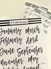 Load image into Gallery viewer, Planner Months Paper Sticker Sheet