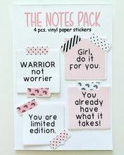 Load image into Gallery viewer, Pink Notes Vinyl Paper Sticker Pack