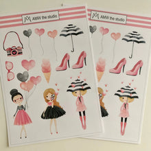 Load image into Gallery viewer, Heart Girls Paper Sticker Sheet