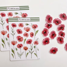 Load image into Gallery viewer, Poppy Mini Clear Sticker
