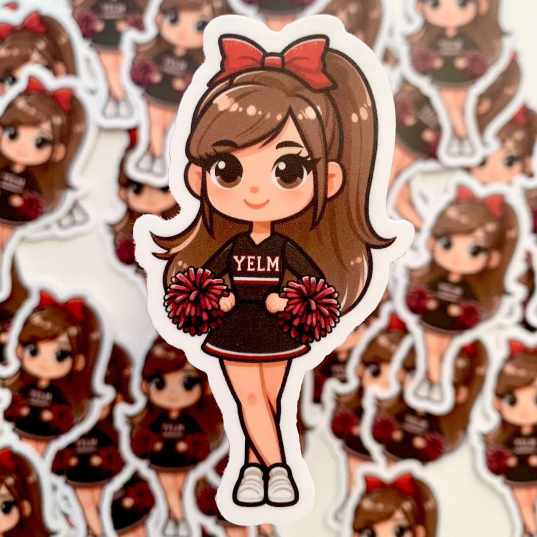 YHS Cheerleader Vinyl Sticker