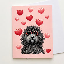 Load image into Gallery viewer, Fluffy Dog Valentine&#39;s Day Greeting Card
