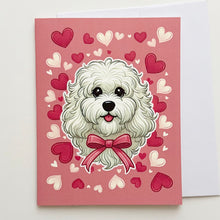 Load image into Gallery viewer, Fluffy Dog Valentine&#39;s Day Greeting Card
