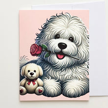 Load image into Gallery viewer, Fluffy Dog Valentine&#39;s Day Greeting Card
