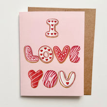 Load image into Gallery viewer, Heart Donuts Valentine&#39;s Day Cards
