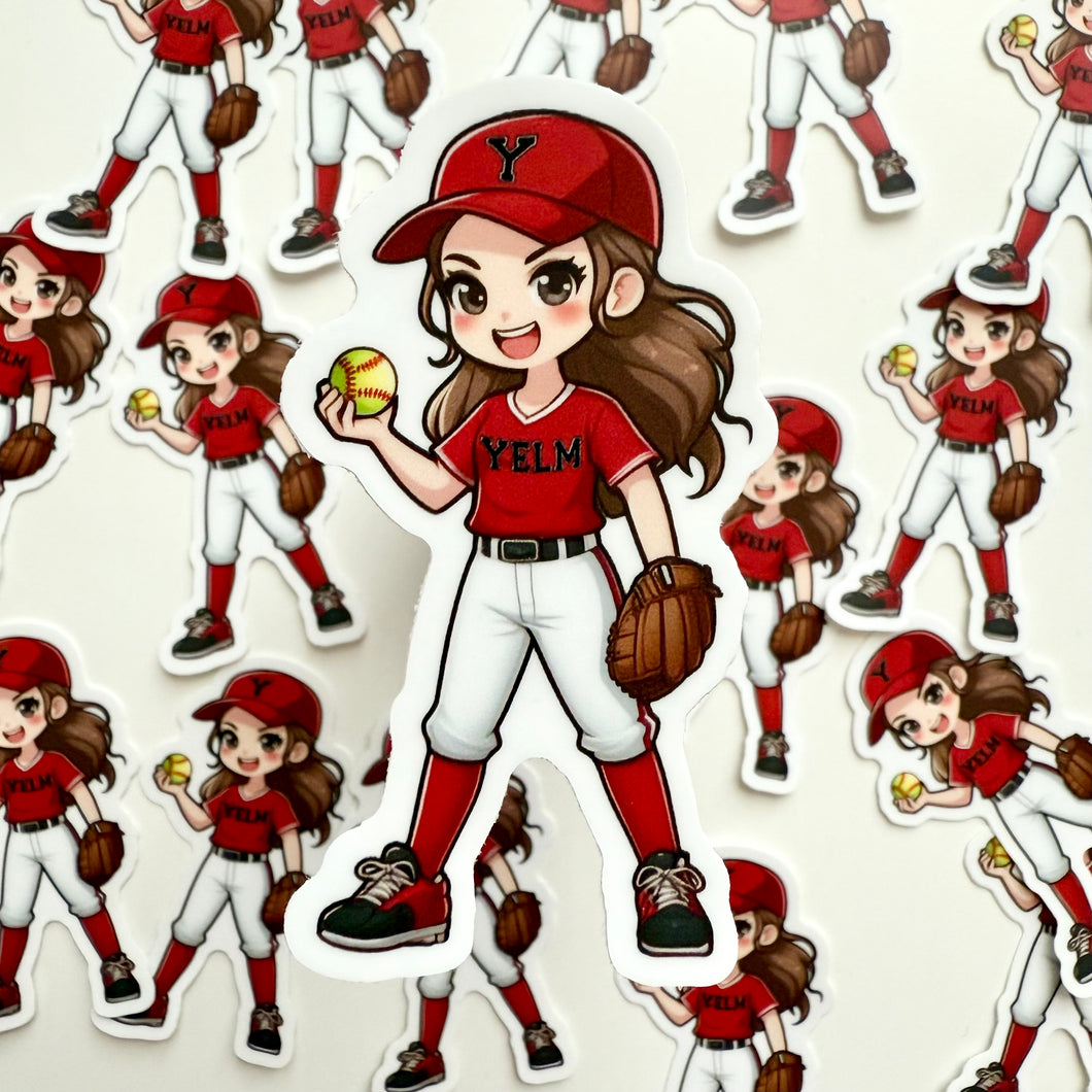 YHS Girls Softball Vinyl Sticker