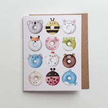 Load image into Gallery viewer, Donimals (Donut Animals) Greeting Card
