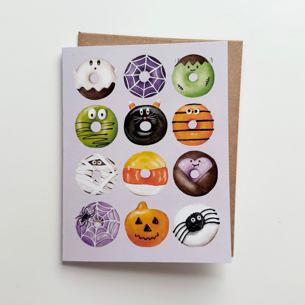 Donuts Halloween Greeting Card