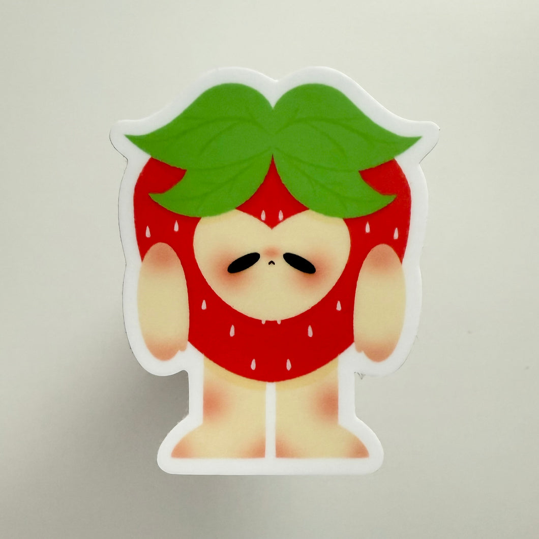 Strawberry Dude Vinyl Sticker