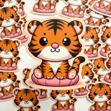 Load image into Gallery viewer, Cozy Tiger Vinyl Sticker
