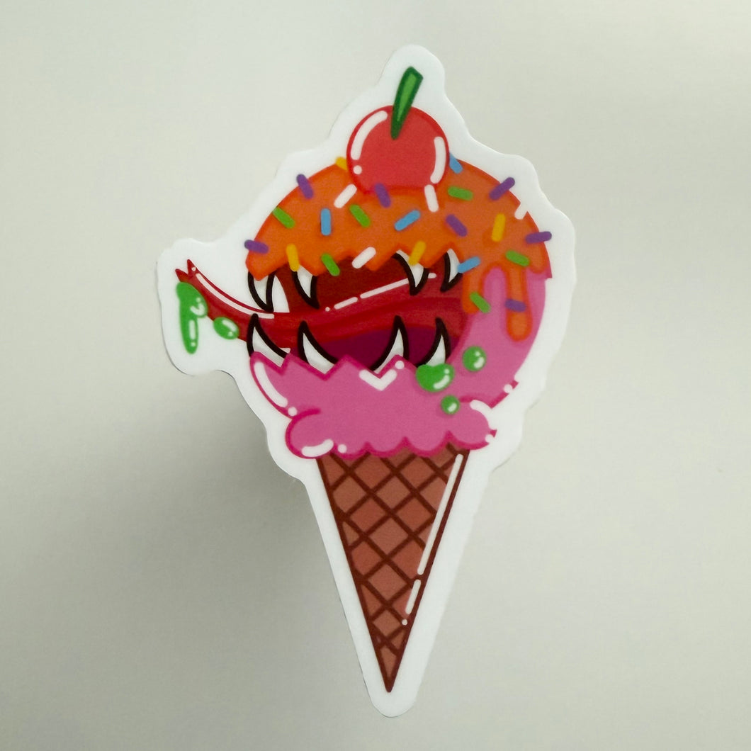 Ice Cream Monster Vinyl Sticker