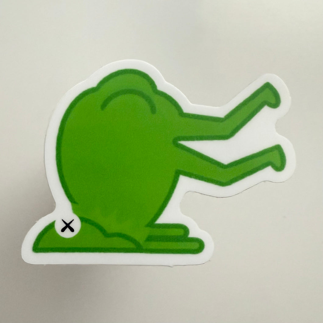 Clumsy Froggy Vinyl Sticker