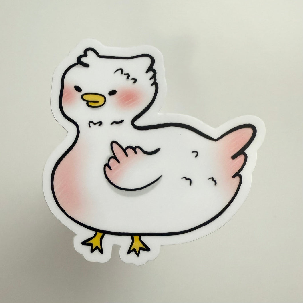 Duck Off Vinyl Sticker