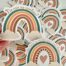 Load image into Gallery viewer, Take Time to Make Your Soul Happy Boho Rainbow Acrylic Keychain
