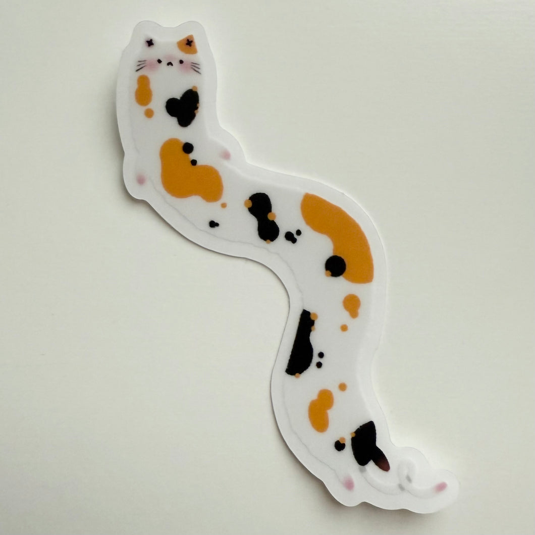 Squiggles The Cat Clear Vinyl Sticker
