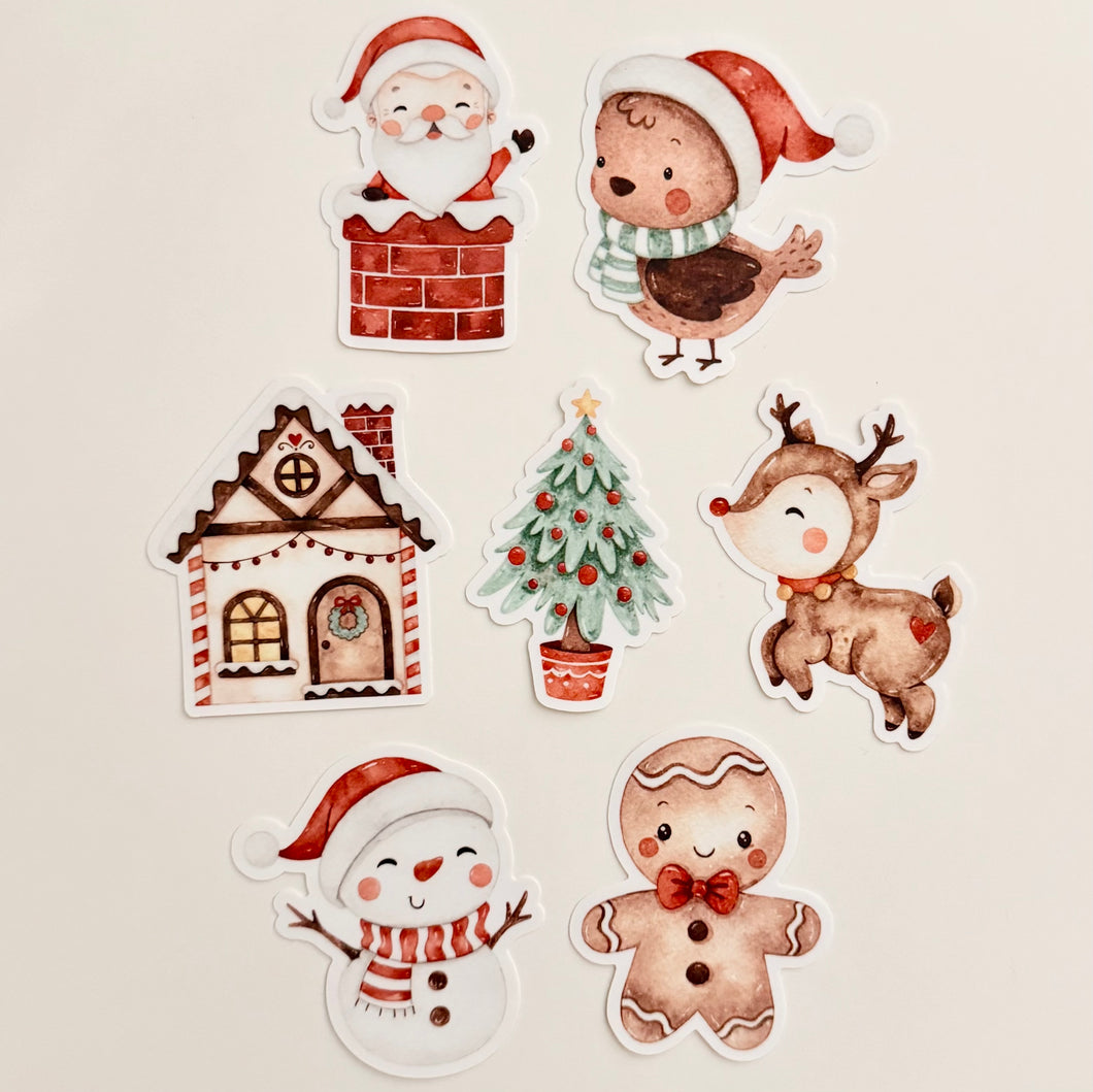 Cute Christmas Icons Vinyl Stickers