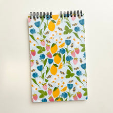 Load image into Gallery viewer, Lemon Berry 5.5"x8.5" Top Bound Lined Notebook
