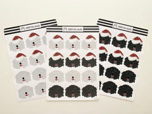 Load image into Gallery viewer, Hungarian Puli Christmas Paper Sticker Sheet
