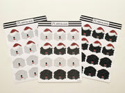 Hungarian Puli Christmas Paper Sticker Sheet