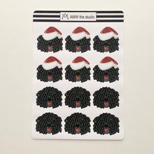 Load image into Gallery viewer, Hungarian Puli Christmas Paper Sticker Sheet
