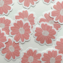 Load image into Gallery viewer, Pink Daisy Mini Clear Sticker
