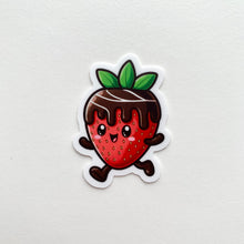 Load image into Gallery viewer, Chocolate Covered Cute Strawberry Mini Sticker
