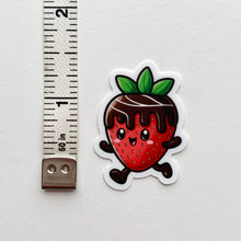 Load image into Gallery viewer, Chocolate Covered Cute Strawberry Mini Sticker
