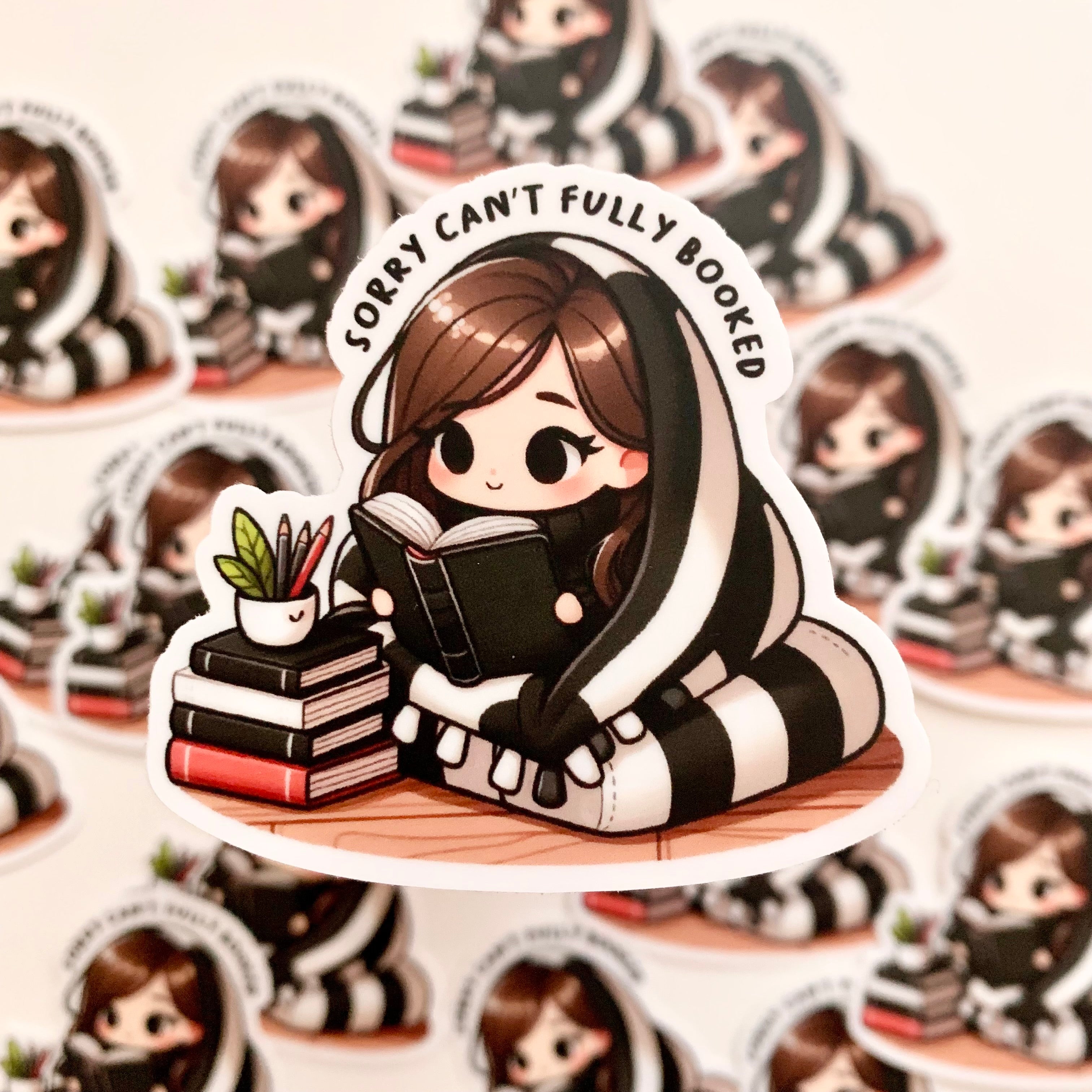 Sorry Can't Fully Booked Vinyl Sticker – AMW the studio